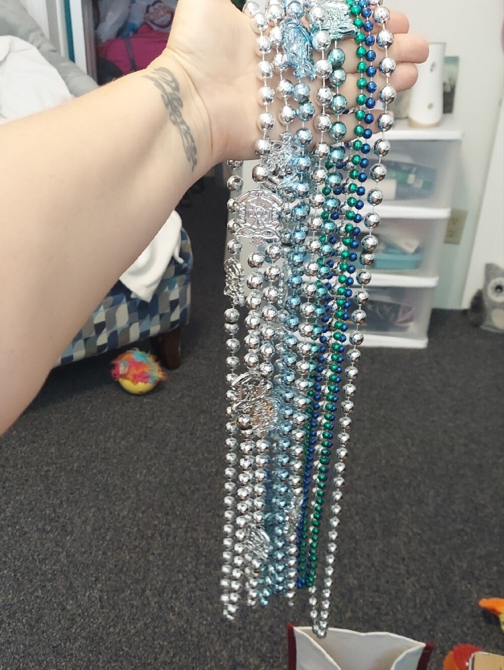 Authentic Mardi Gras Beads From 2022 Mardi Gras Parades